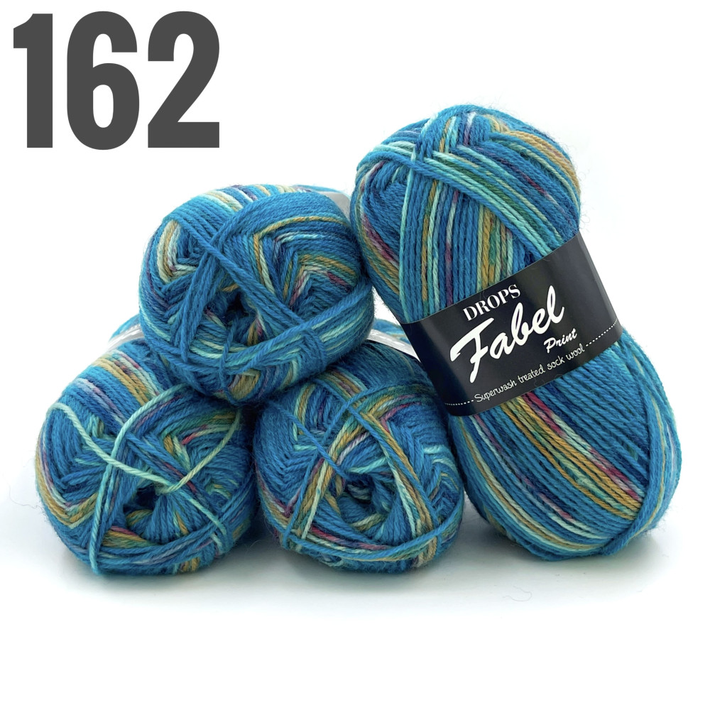 "Fabel" 162 Бірюза принт