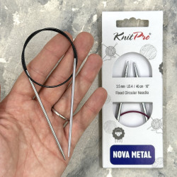 Спиці KnitPro "Nova Metal" Нероз'ємні 40 см Спиці KnitPro "Nova Metal" Нероз'ємні 40 см