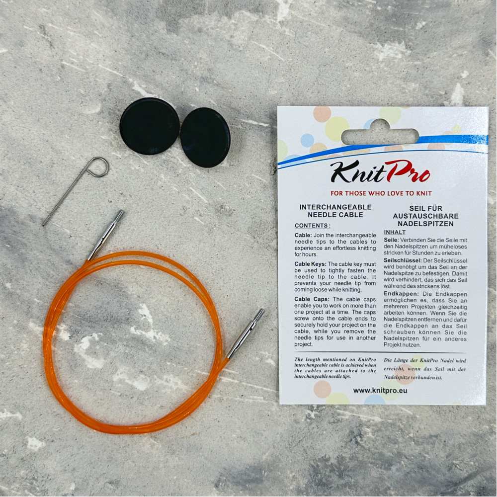 Трос помаранчевий KnitPro 80 см