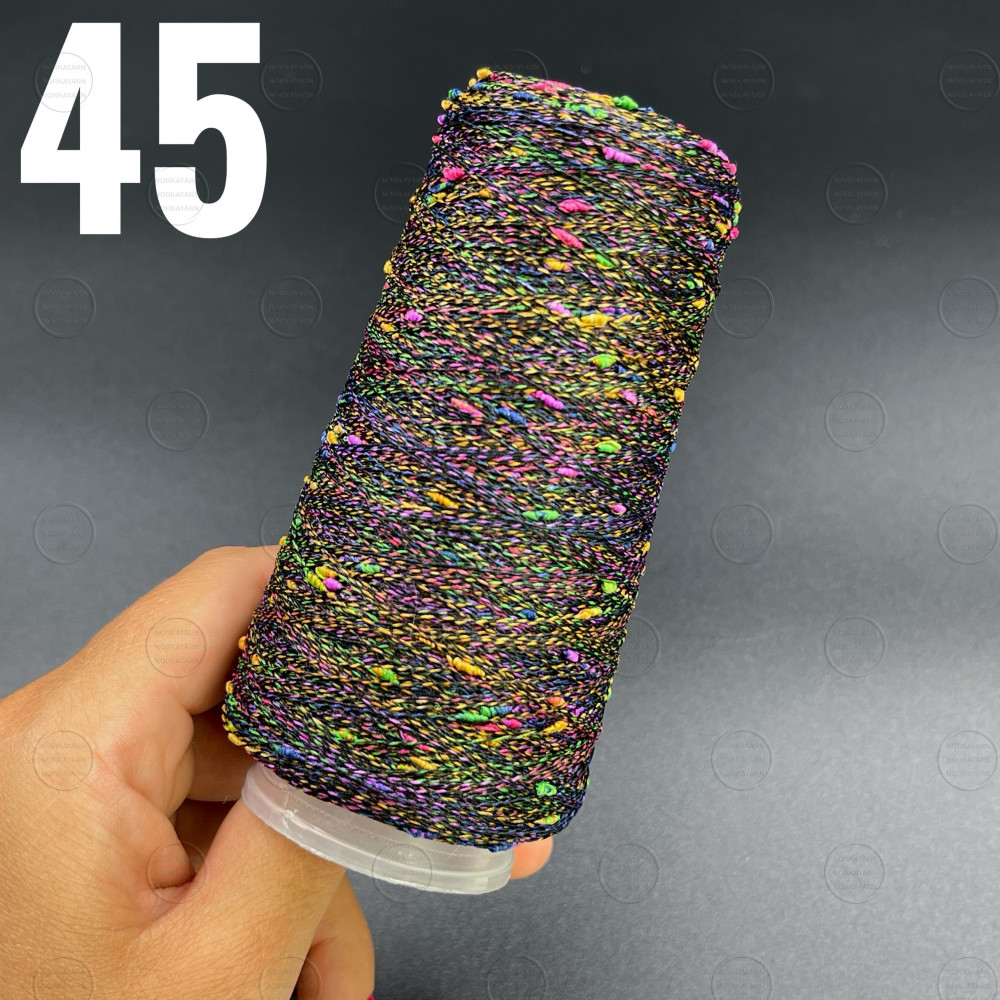 Фактурна нитка арт Темний мікс 45