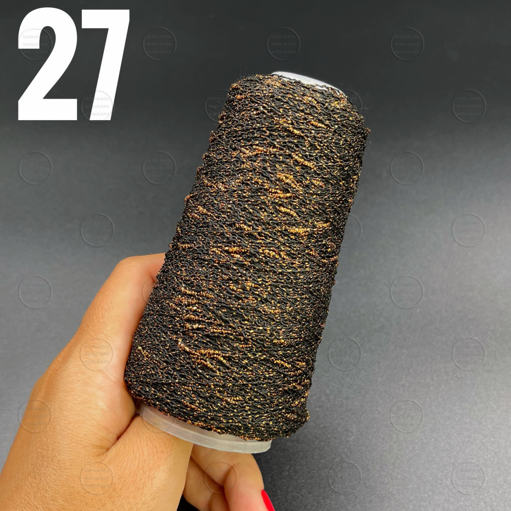 Люрекс Фактурний Чорна мідь 27