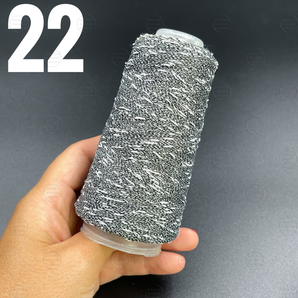Люрекс Фактурний Чорне срібло 22