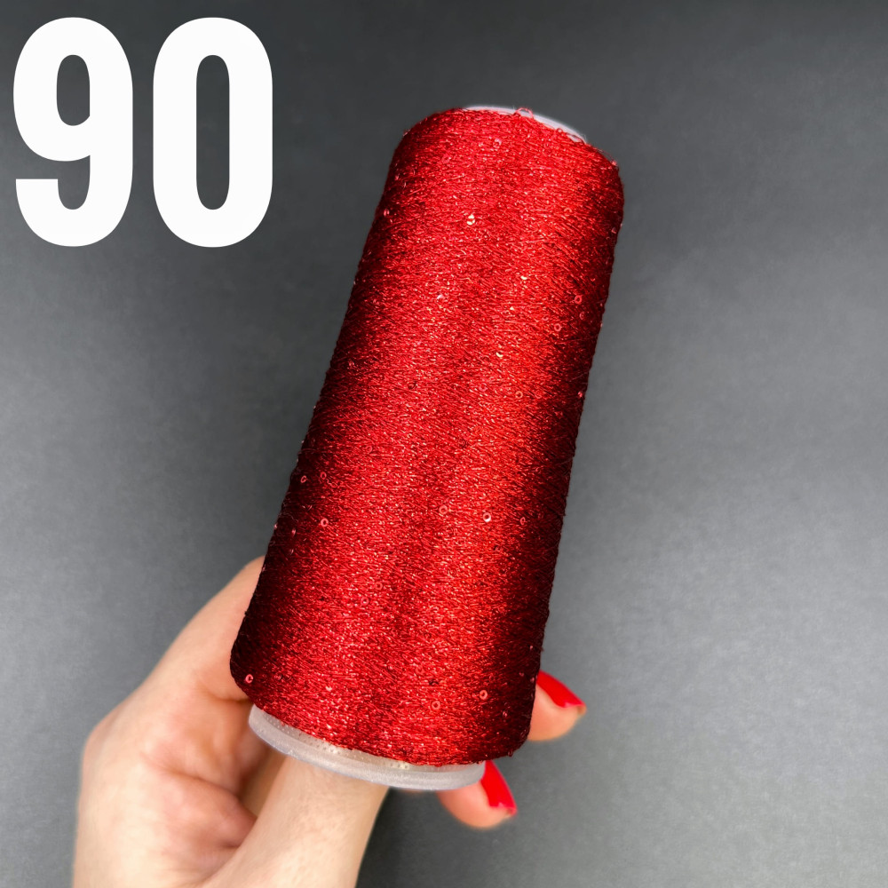 Люрекс з паєткою Червоний 90