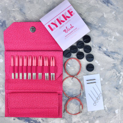 Набір укорочених спиць LYKKE Blush (рожевий рельєфний)