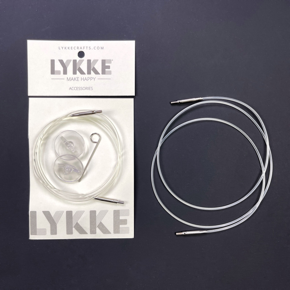 Трос LYKKE прозорий 80 см для стандартних спиць.