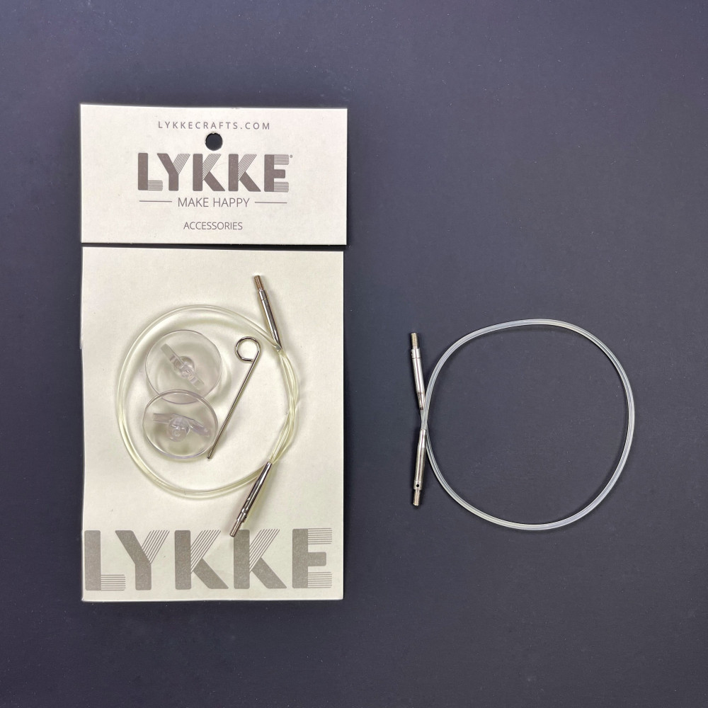 Трос LYKKE прозорий 40 см для укорочених спиць