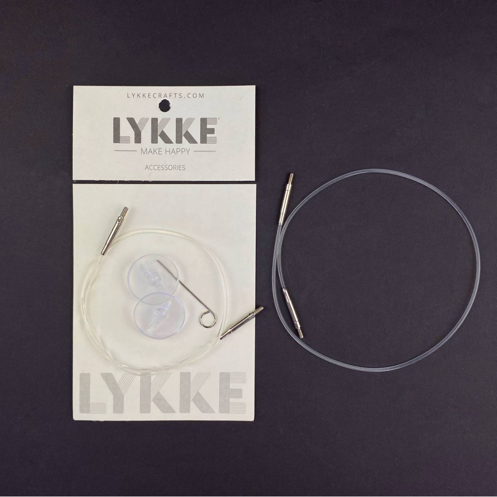 Трос LYKKE прозорий 60 см для стандартних спиць.