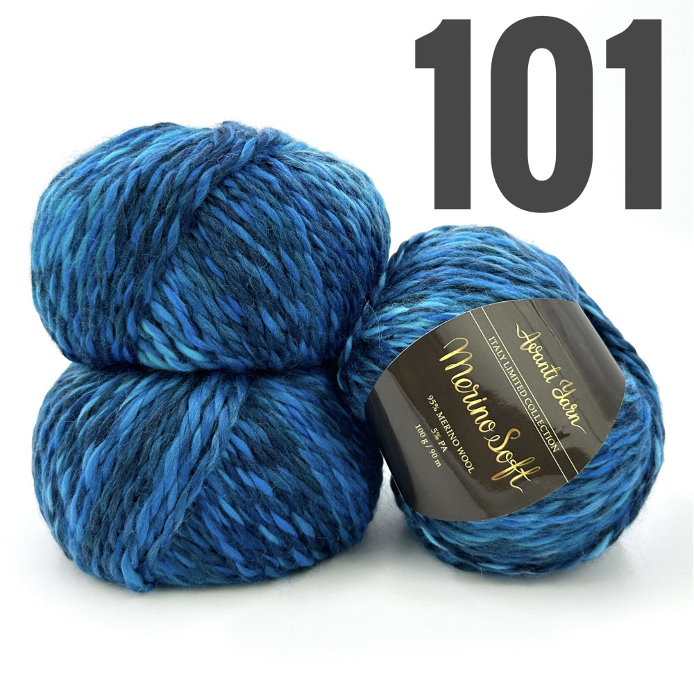 “Merino Soft” арт 101 Синій мікс
