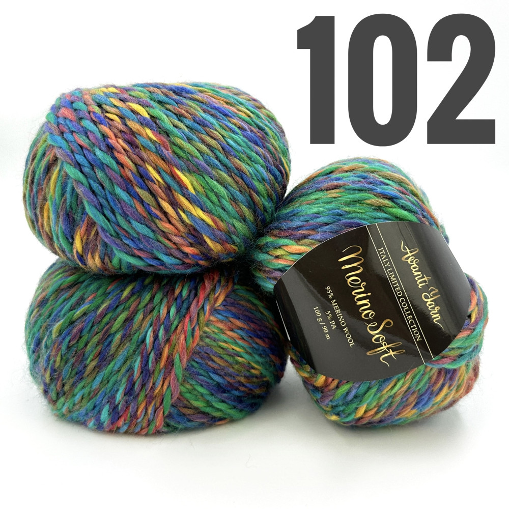“Merino Soft” арт 102 Зелений мікс