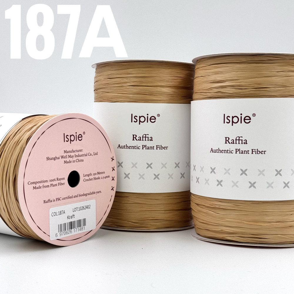 Рафия Ispie 187A Kraft- Крафтовый