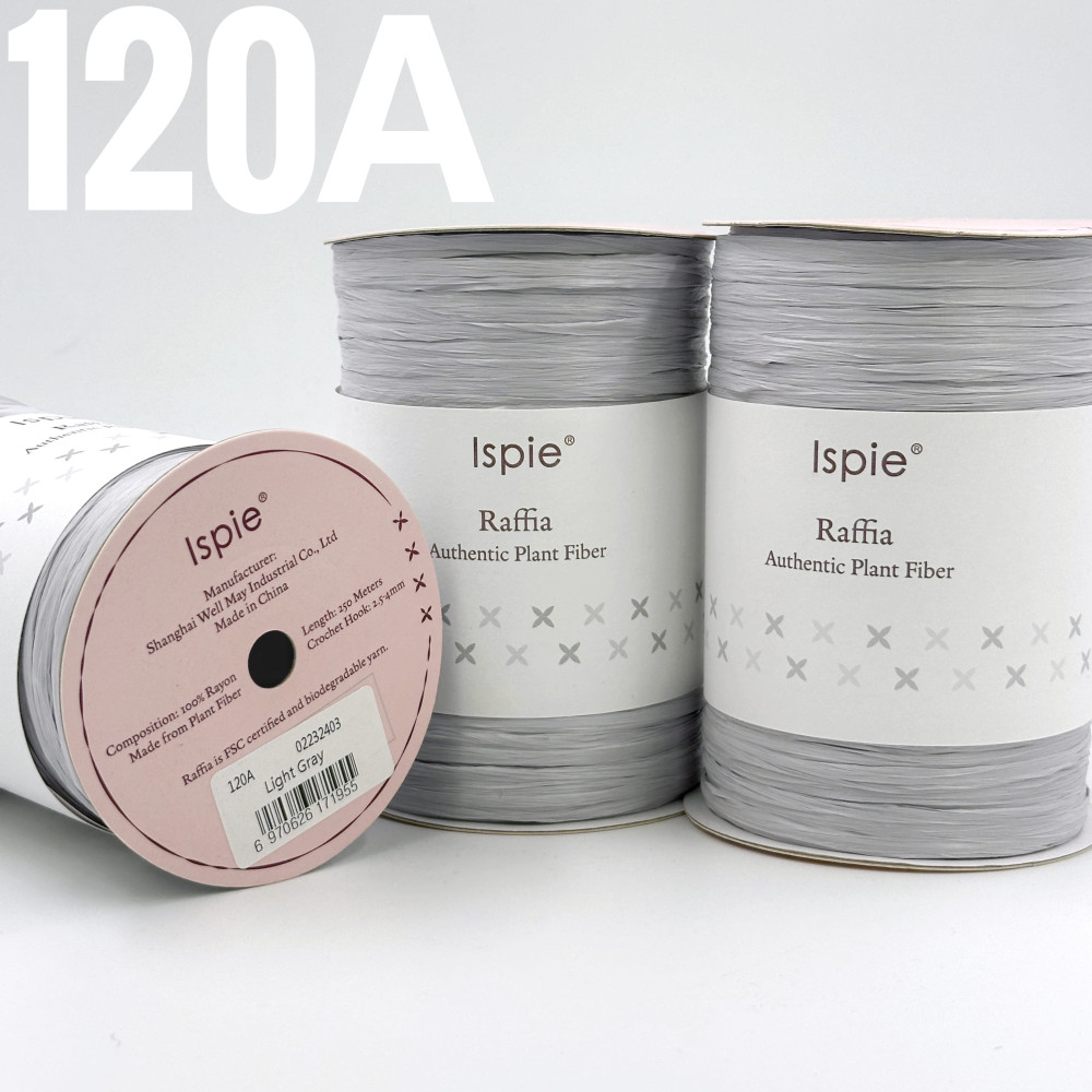 Рафия Ispie 120A Light Gray- Светло-серый