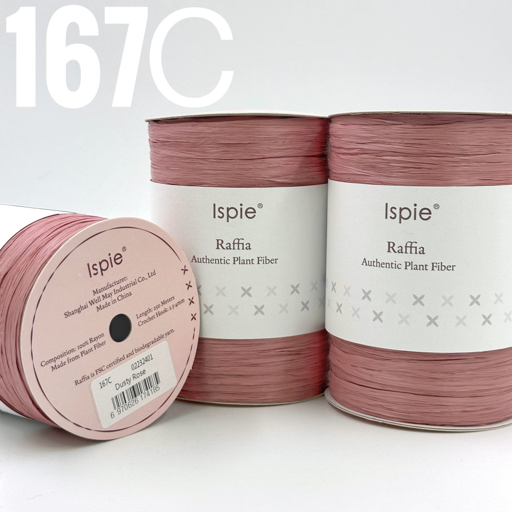 Рафия Ispie 167C Dusty Rose- Пыльная роза