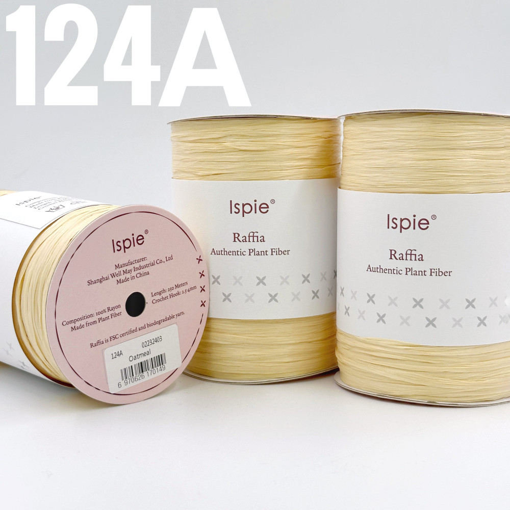 Рафия Ispie 124A Oatmeal- Соломенный